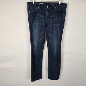 AG Adriano Gologschmied The Stilt Cigarette Jean Women's 31R Blue Dark Wash